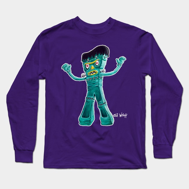 Franken Gumby Long Sleeve T-Shirt by eliwolff